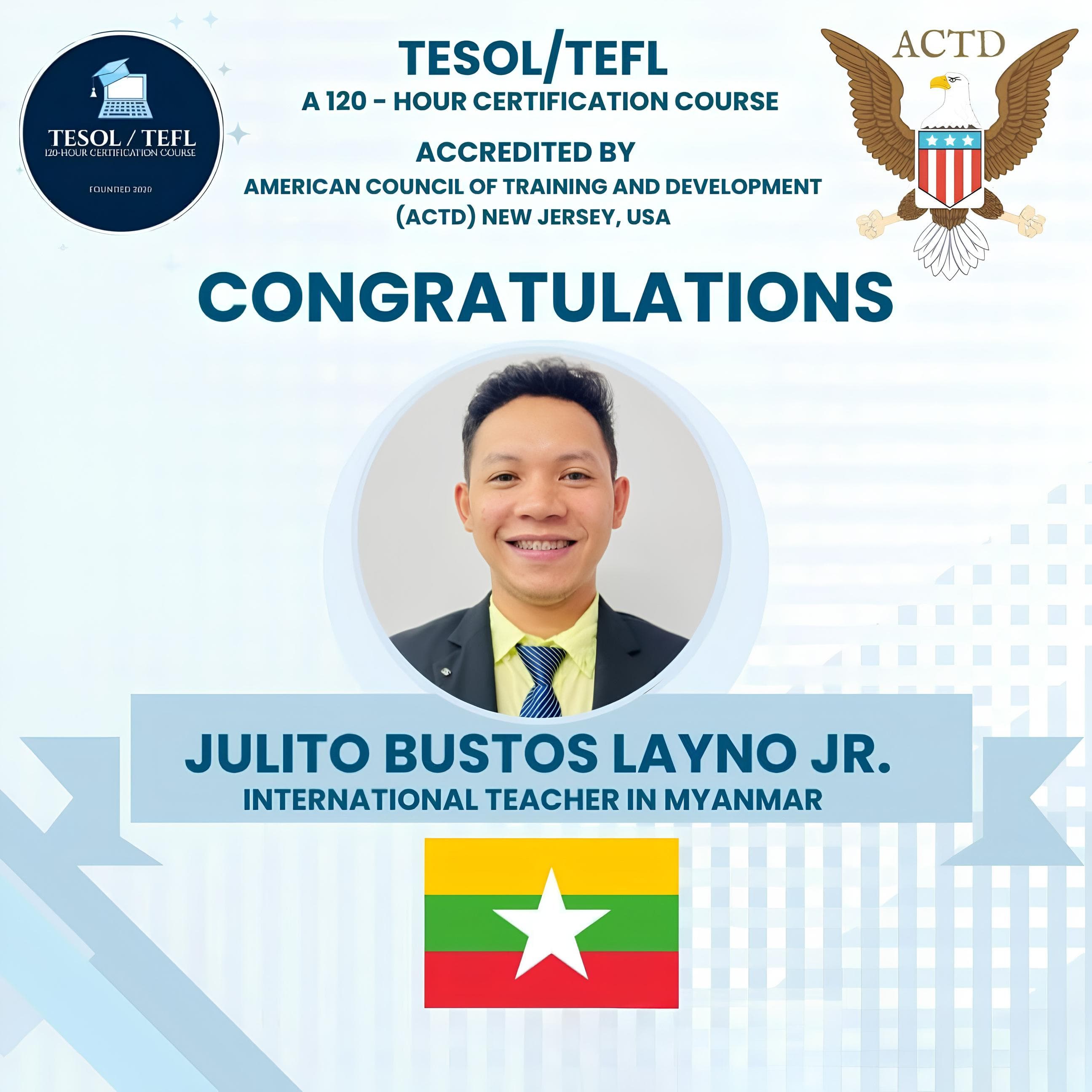 TESOL/TEFL successful alumni graduate 16