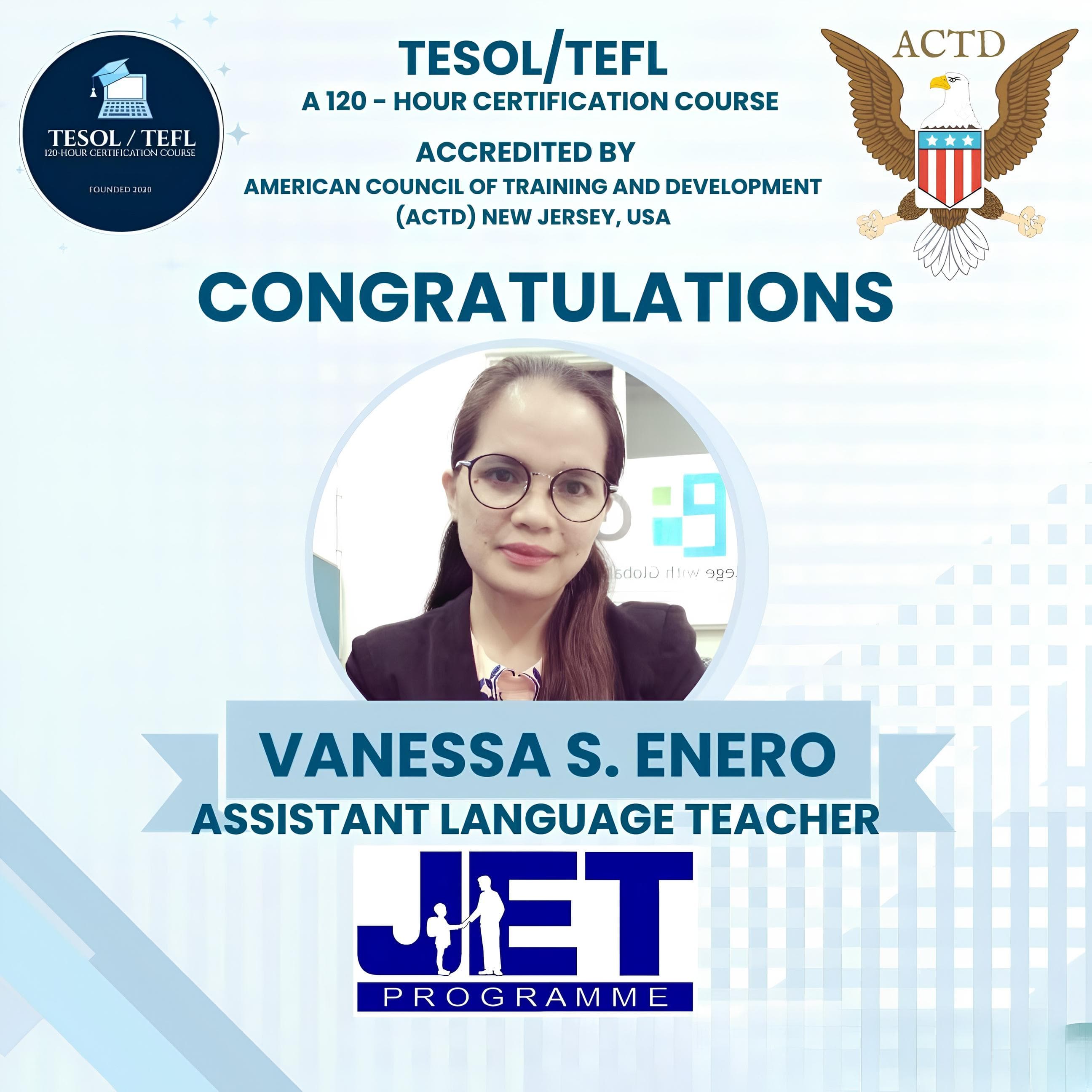 TESOL/TEFL successful alumni graduate 21