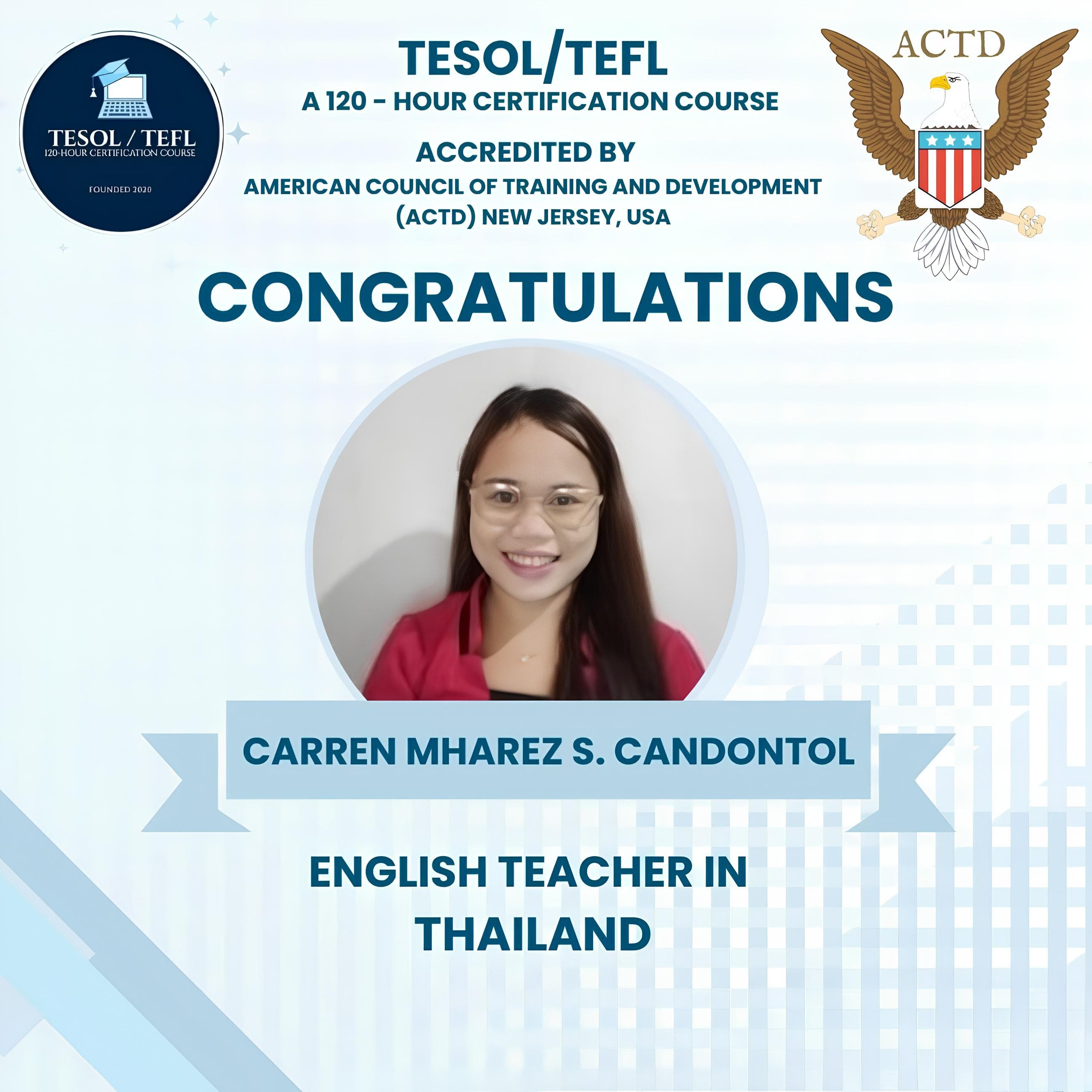 TESOL/TEFL successful alumni graduate 23