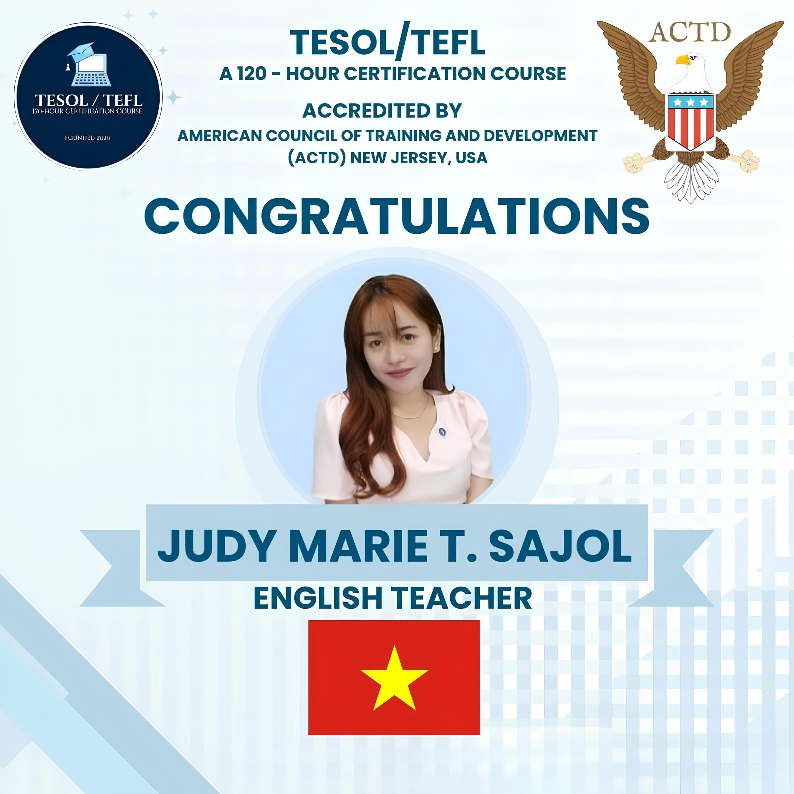 TESOL/TEFL successful alumni graduate 25