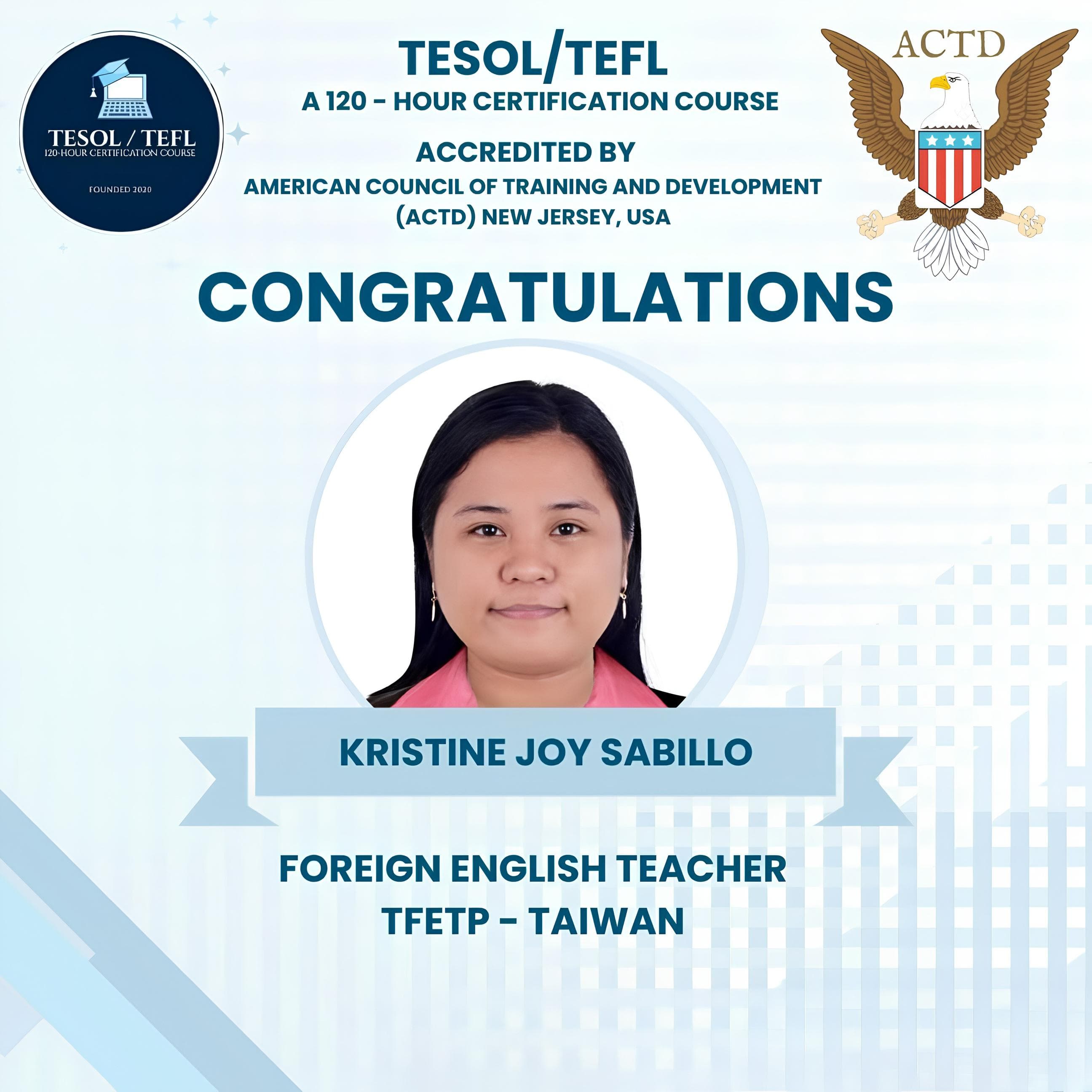 TESOL/TEFL successful alumni graduate 35