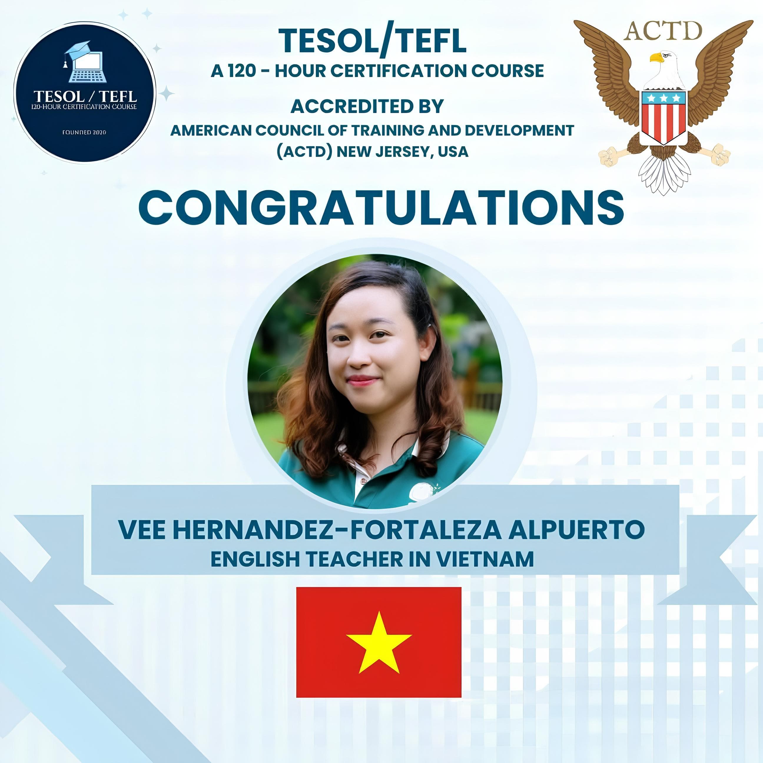 TESOL/TEFL successful alumni graduate 4