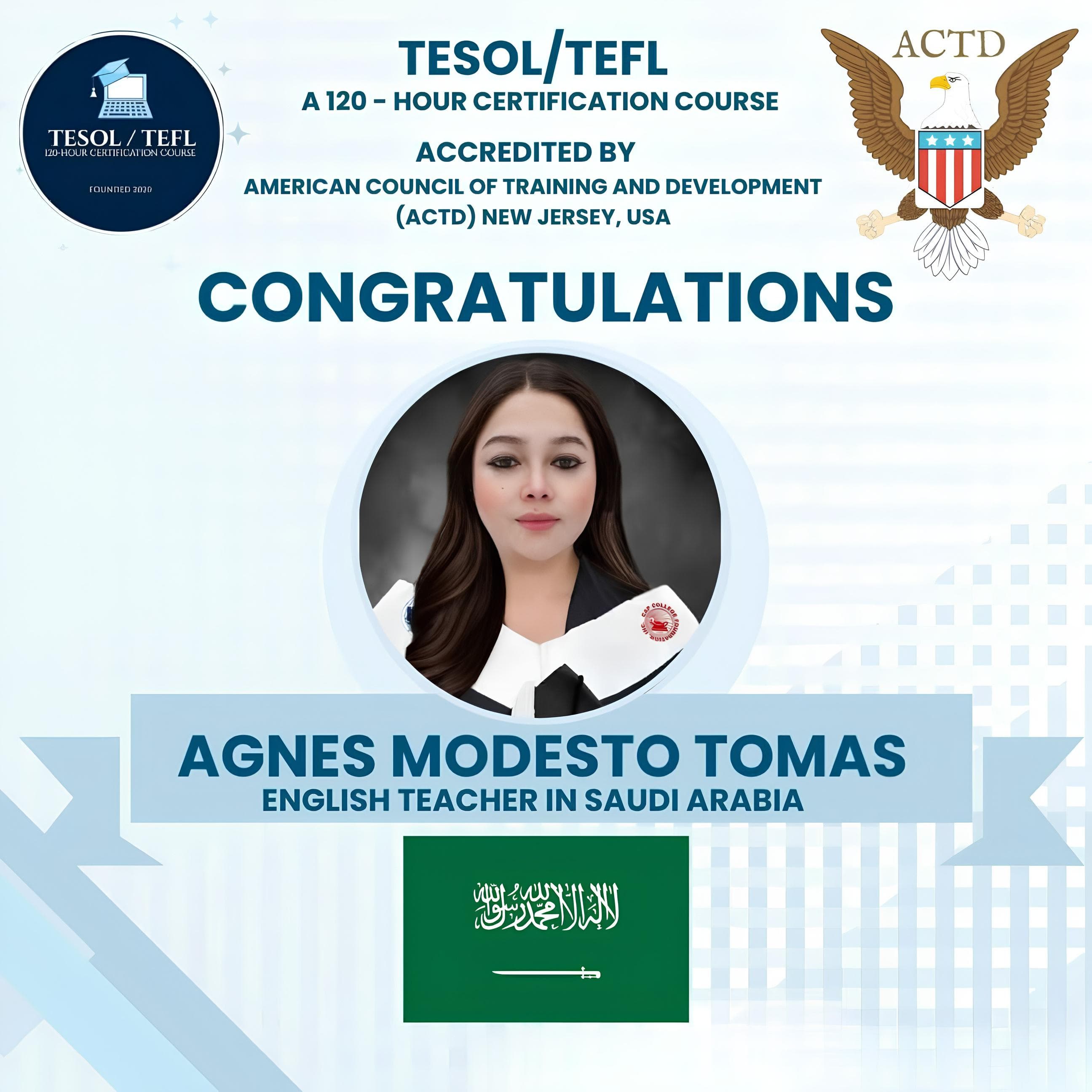 TESOL/TEFL successful alumni graduate 8